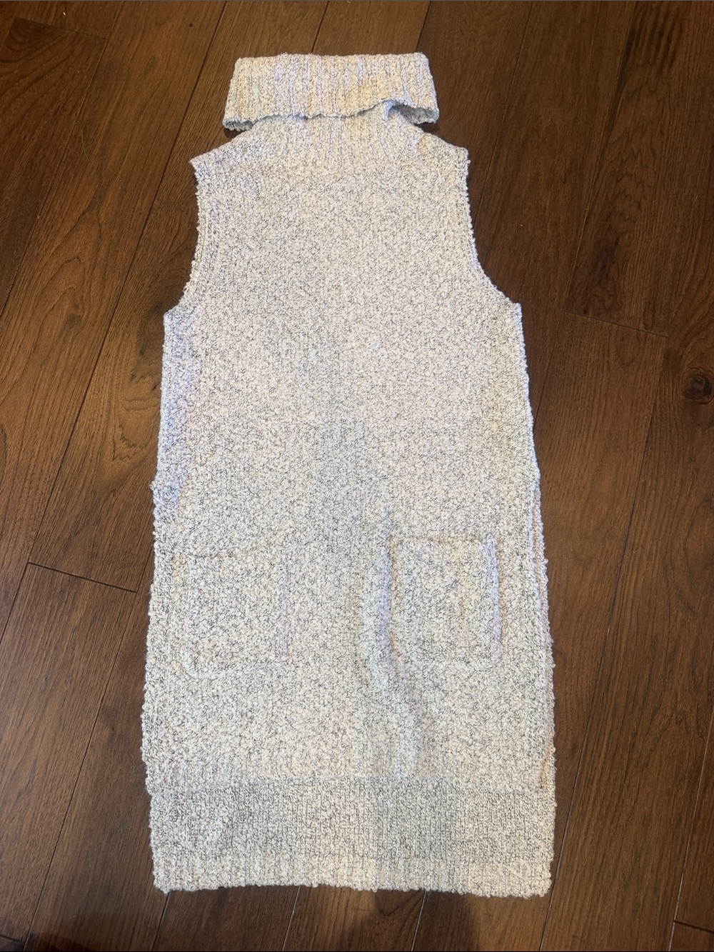 Alya Cream Sleeveless Cowl Neck Knit Tunic Size Small - C54-105